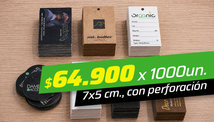 Producción Gráfica - Etiquetas Colgantes